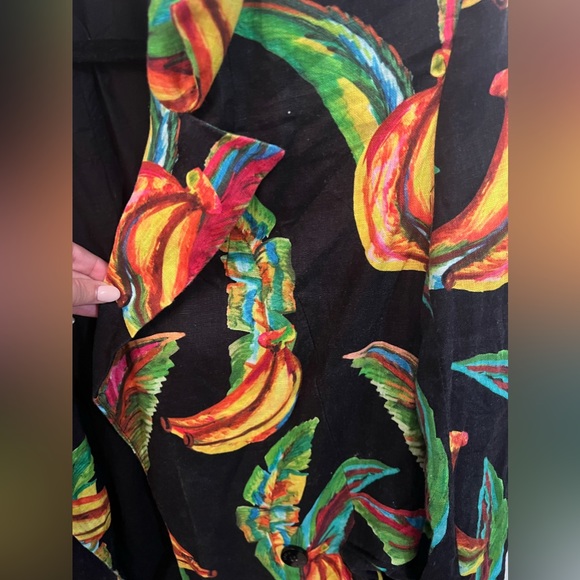 FARM Rio Linen Preta Banana Blazer | S - Picture 4 of 4